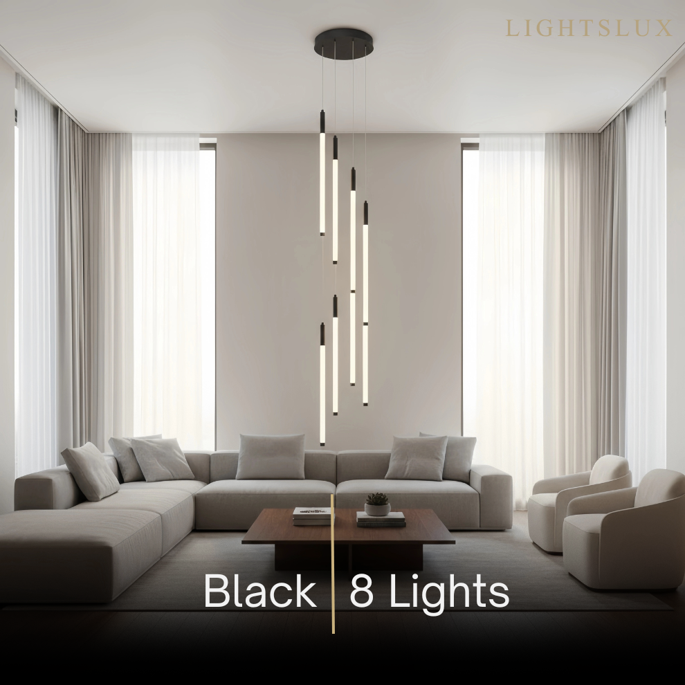 Nebula Multi-Tier Modern Chandelier - Waterfall Design for Staircases & High Ceilings