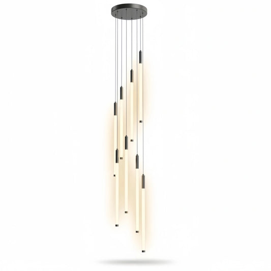 Nebula Multi-Tier Modern Chandelier - Waterfall Design for Staircases & High Ceilings