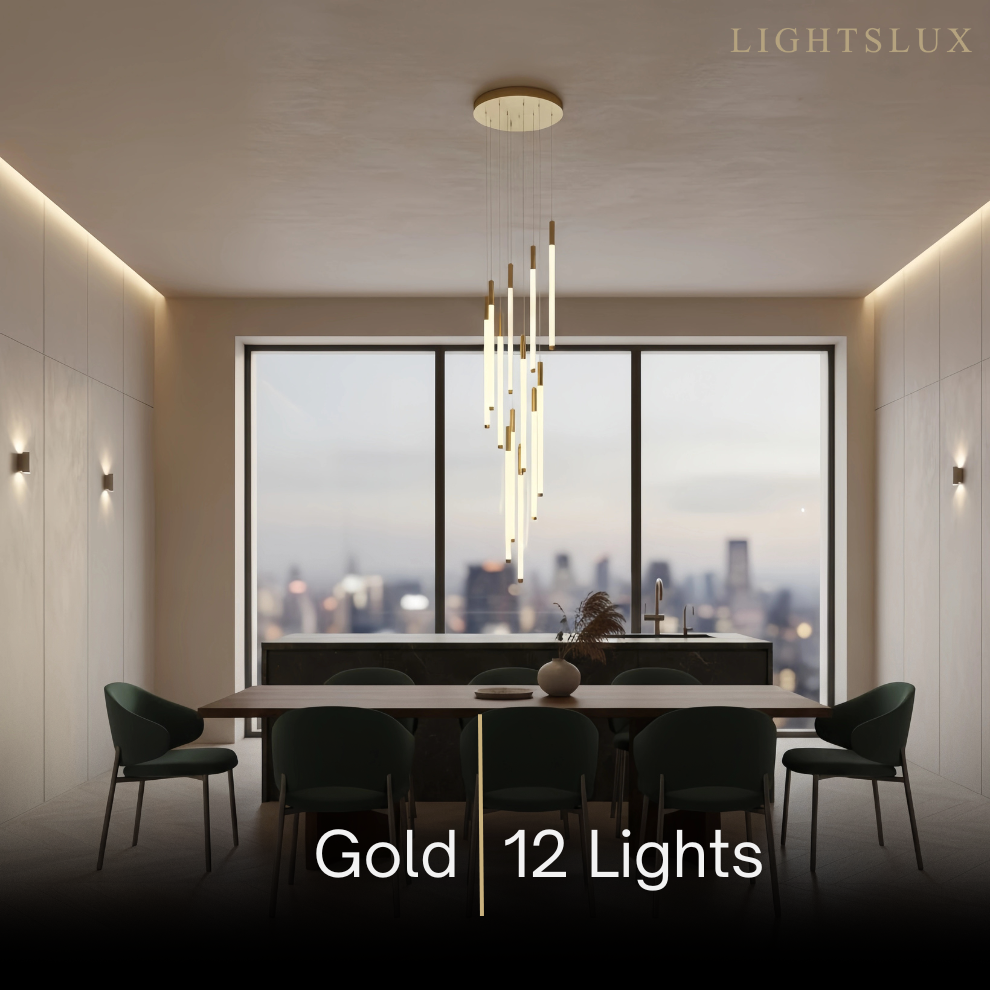 Nebula Multi-Tier Modern Chandelier - Waterfall Design for Staircases & High Ceilings