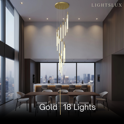 Nebula Multi-Tier Modern Chandelier - Waterfall Design for Staircases & High Ceilings