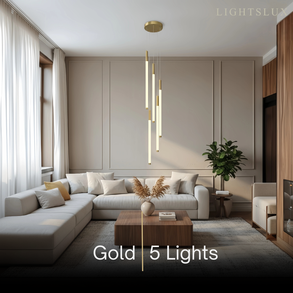 Nebula Multi-Tier Modern Chandelier - Waterfall Design for Staircases & High Ceilings