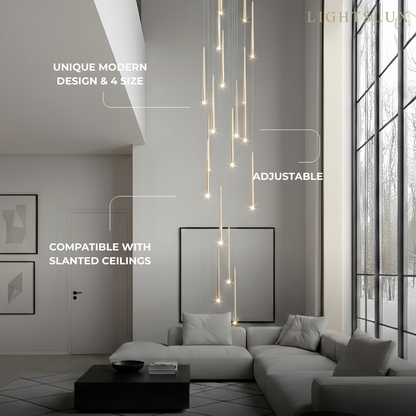 Design Chandelier - Versatile Statement Piece for Living Room/Entryway