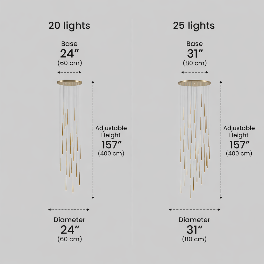 Design Chandelier - Versatile Statement Piece for Living Room/Entryway