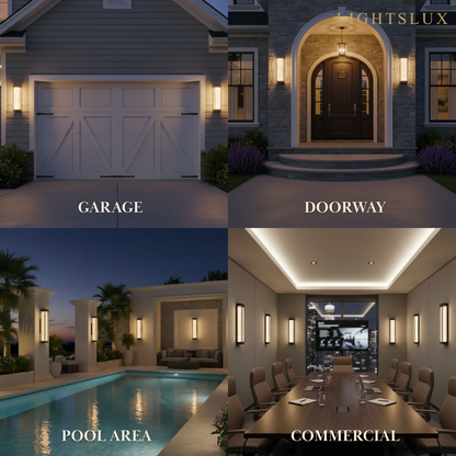  Outdoor LED Wall Sconce Exterior Wall Lamp for Patio