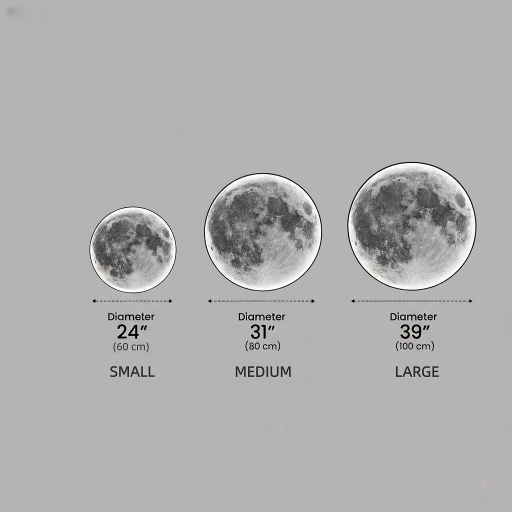 Moon Wall Light Luna, Waterproof Outdoor Moon Lamp for Patio Garden & Bathroom