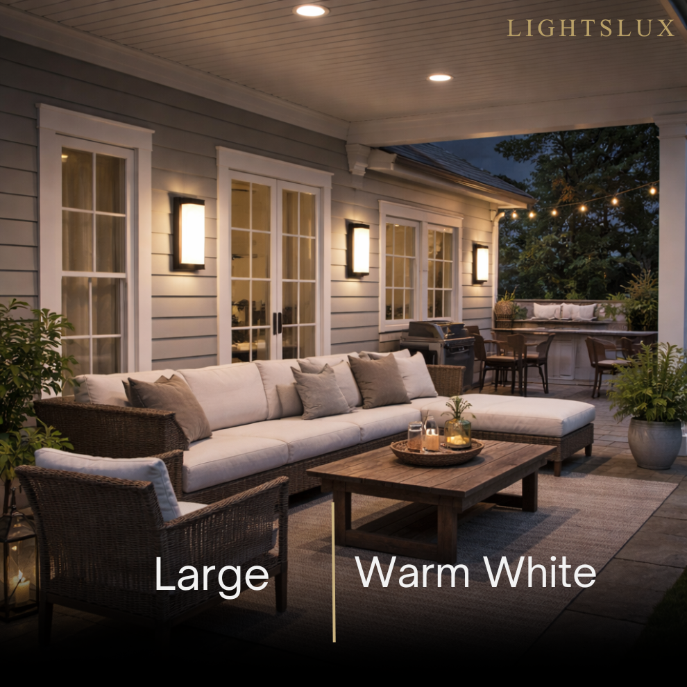 Geometric Matte Black Outdoor Wall Light – Modern LED Sconce for Patio & Entryway