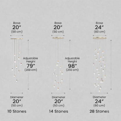 Luxury Crystal Chandelier - Shimmering Fixture for Dining Room & Grand Interiors