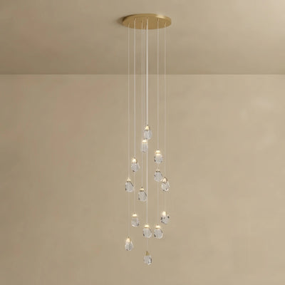 Luxury Crystal Chandelier - Shimmering Fixture for Dining Room & Grand Interiors