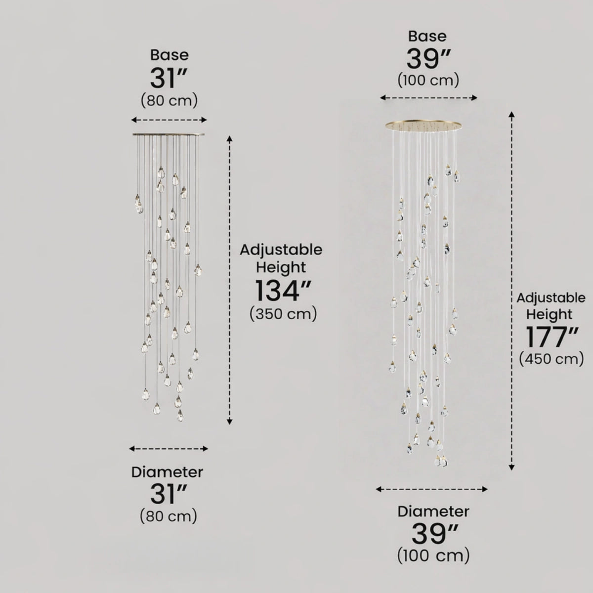 Luxury Crystal Chandelier - Shimmering Fixture for Dining Room & Grand Interiors