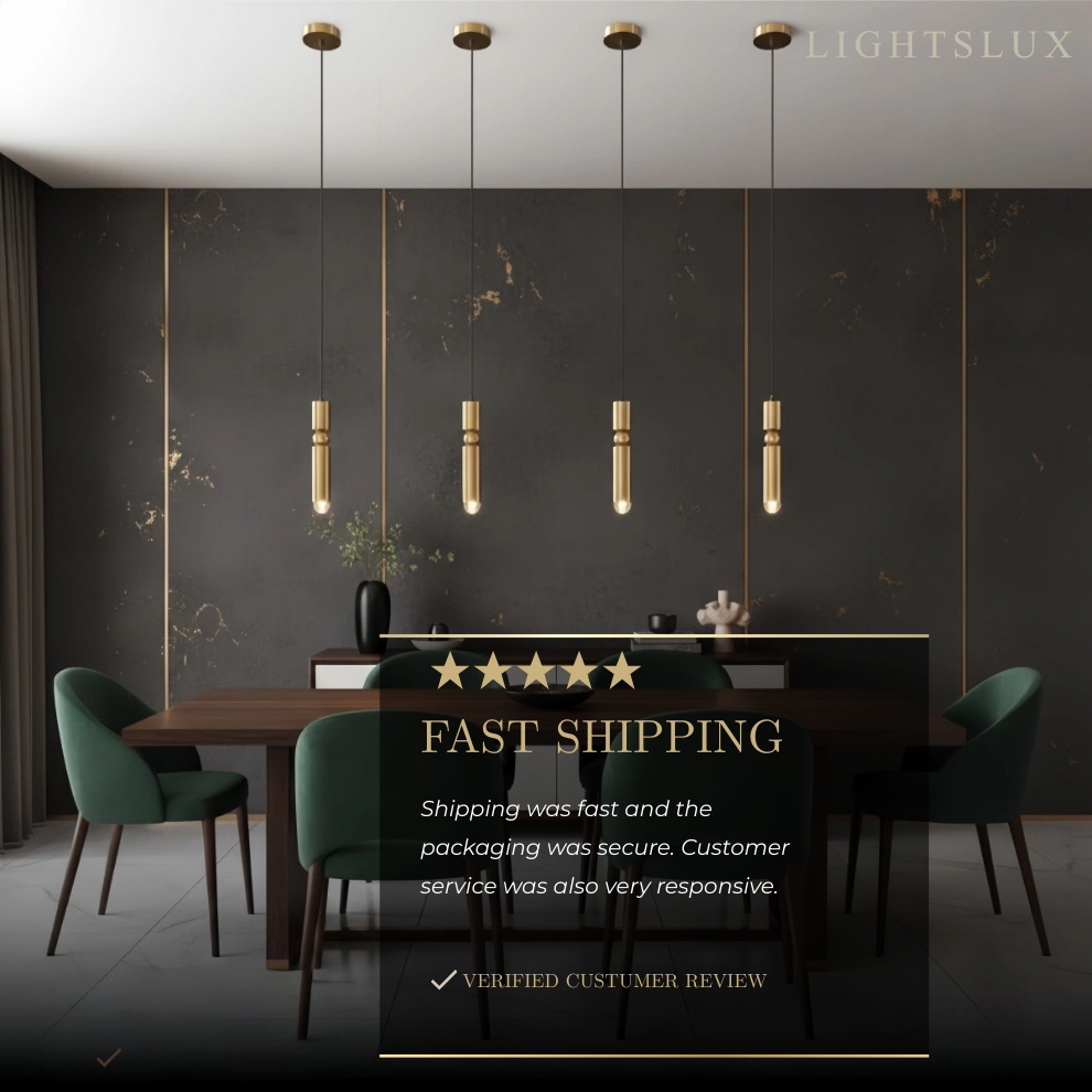 Modern Gold Pendant Light with Soft Warm Glow for Contemporary Interiors