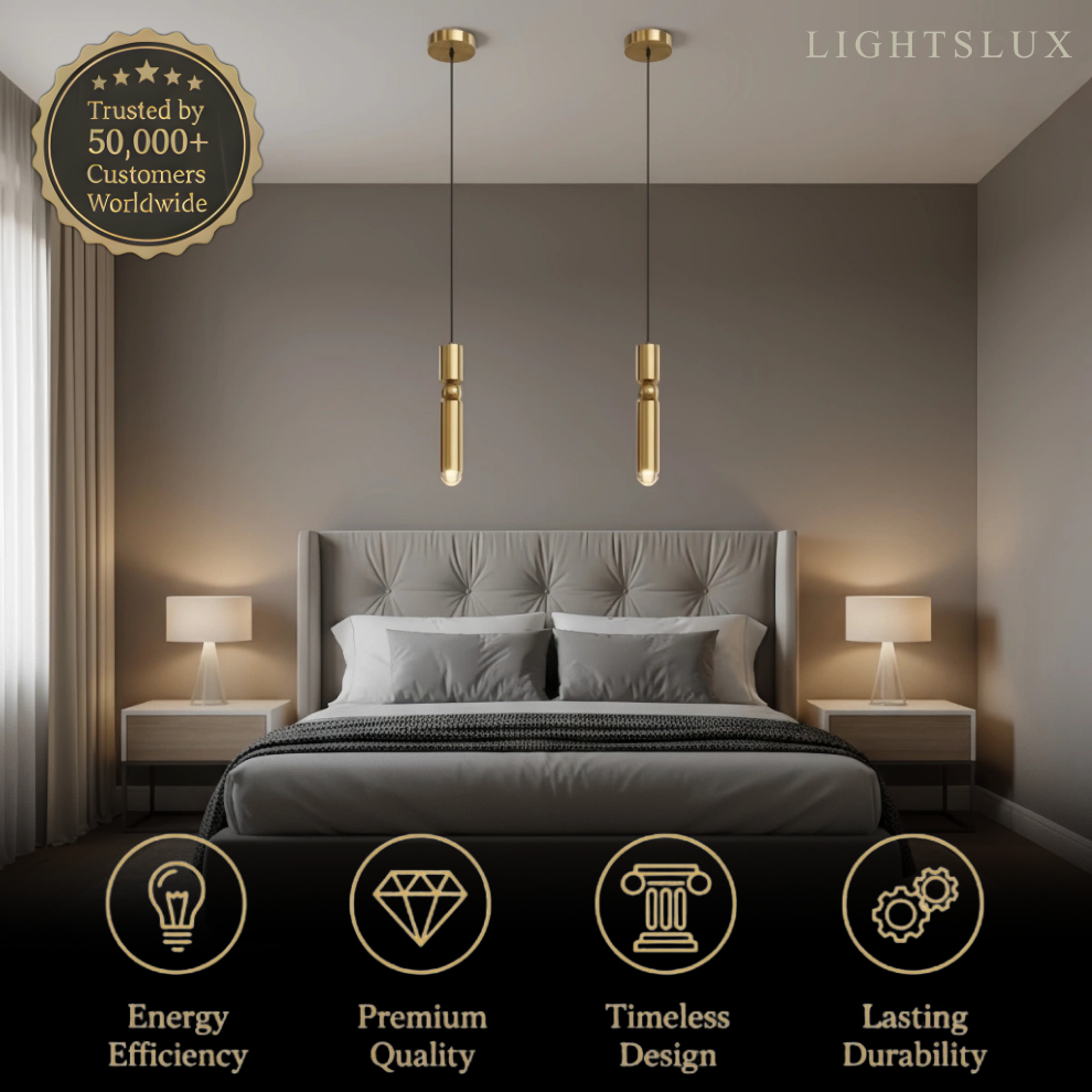 Modern Gold Pendant Light with Soft Warm Glow for Contemporary Interiors