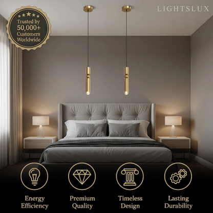 Modern Gold Pendant Light with Soft Warm Glow for Contemporary Interiors