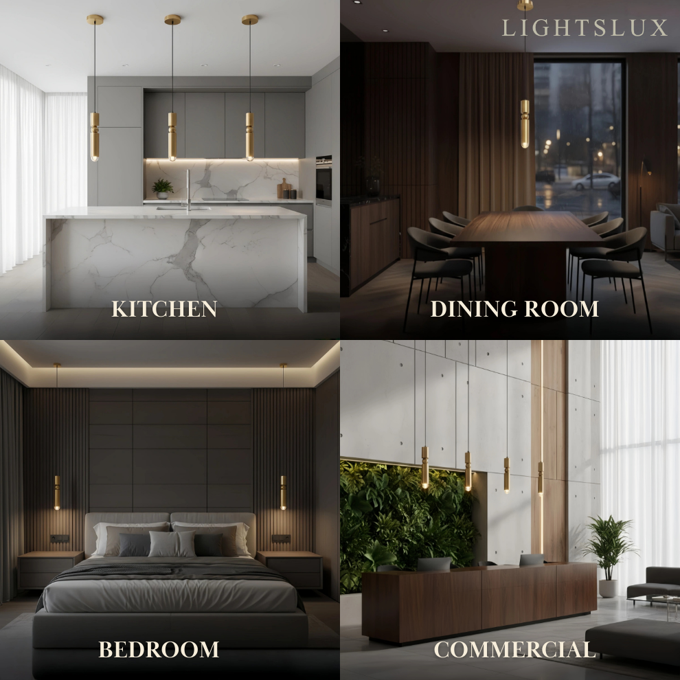 Modern Gold Pendant Light with Soft Warm Glow for Contemporary Interiors