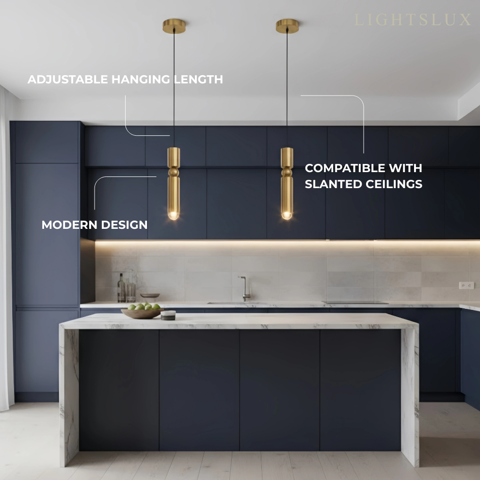 Modern Gold Pendant Light with Soft Warm Glow for Contemporary Interiors