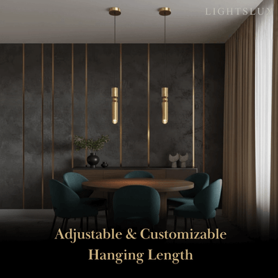 Modern Gold Pendant Light with Soft Warm Glow for Contemporary Interiors