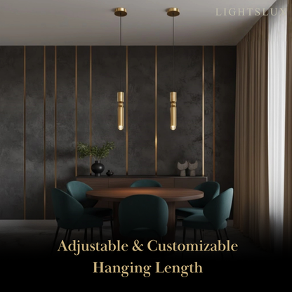 Modern Gold Pendant Light with Soft Warm Glow for Contemporary Interiors