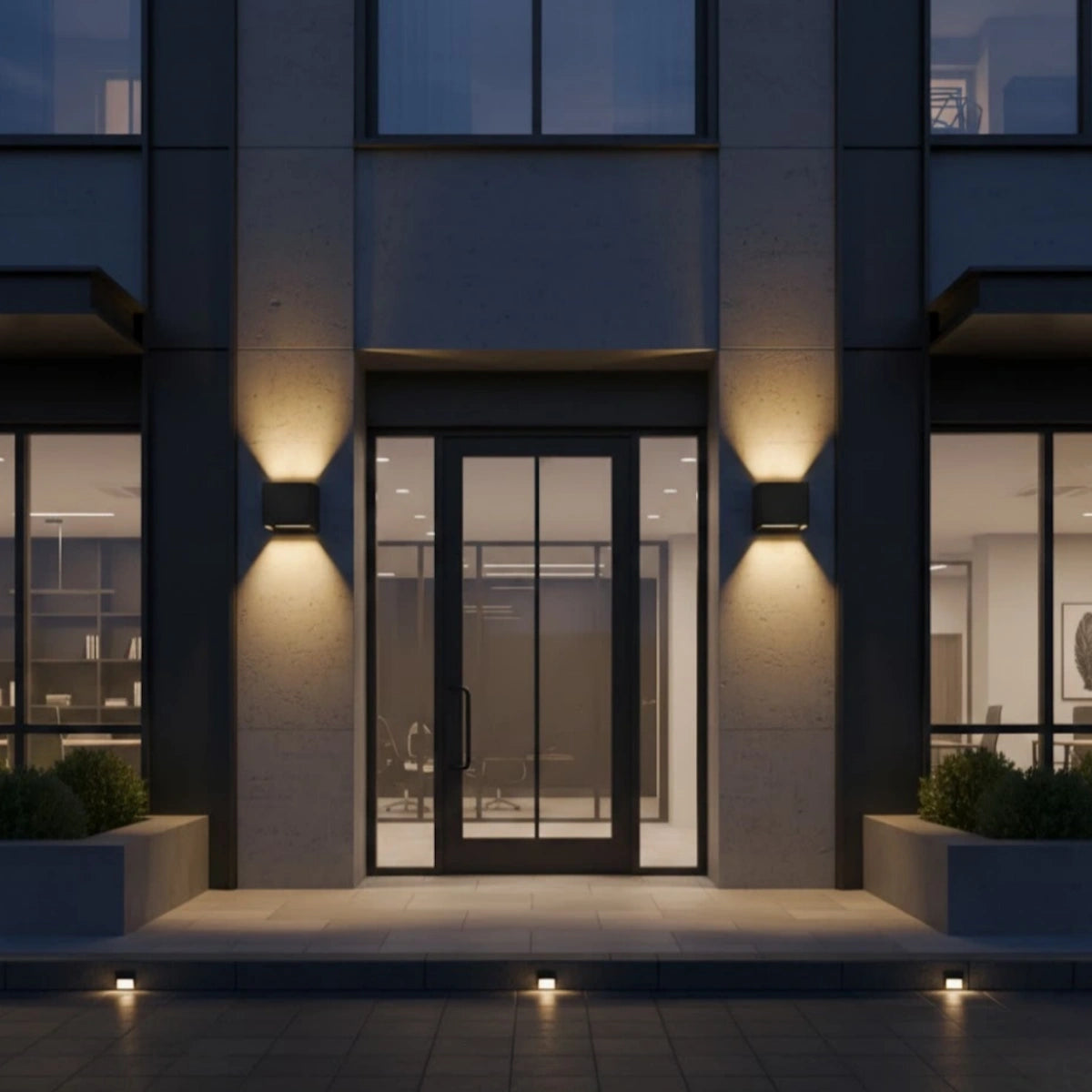 Minimalist Outdoor Wall Sconce – Exterior Light with Solar