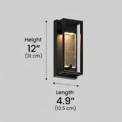 Modern Outdoor Wall Sconce Light with Crystal for Patio