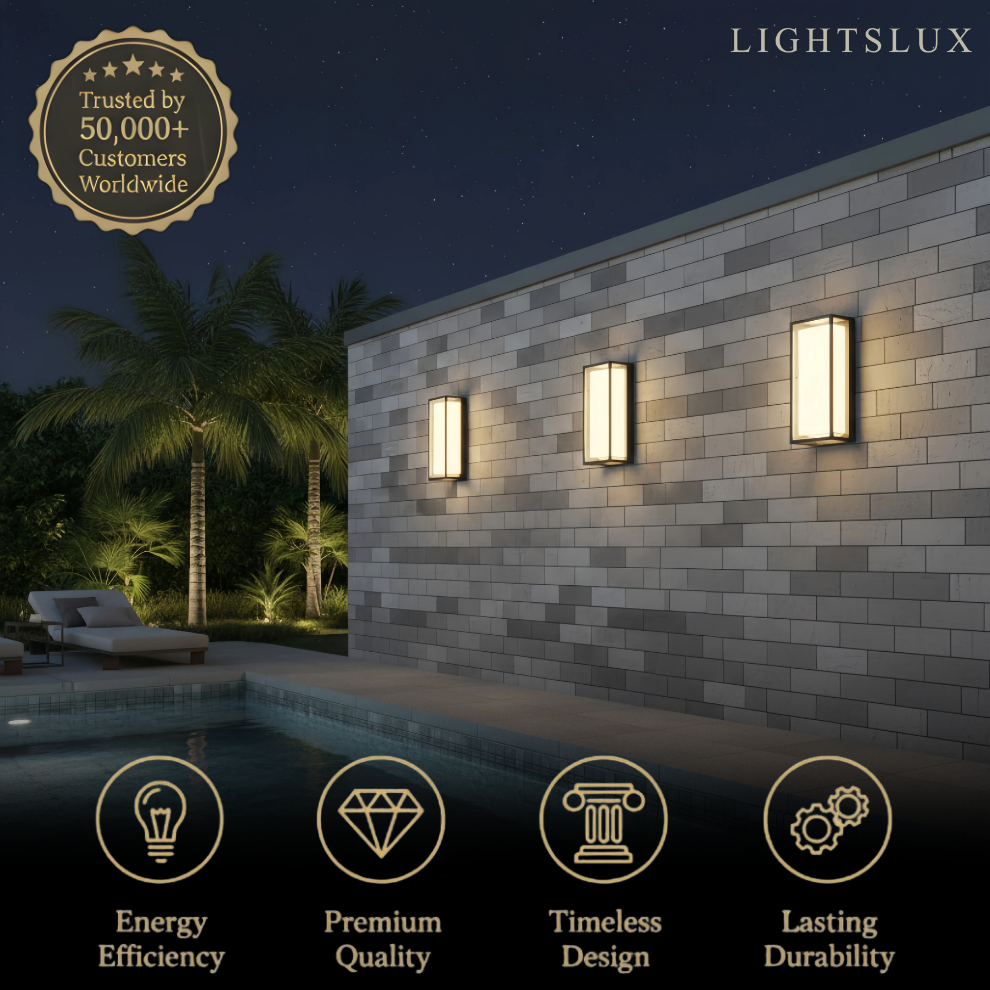 Minimalist Outdoor Wall Sconce in Black Stainless Steel with Adjustable LED Lighting