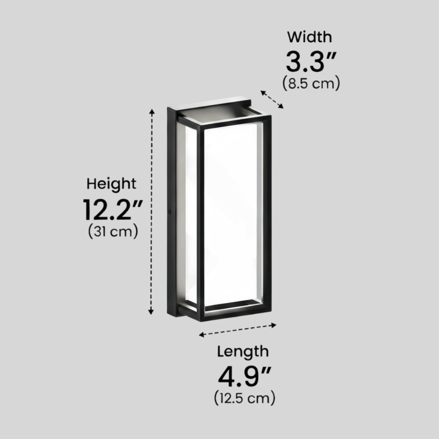 Arcato Minimalist Outdoor Wall Sconce in Black Stainless Steel with Adjustable LED Lighting