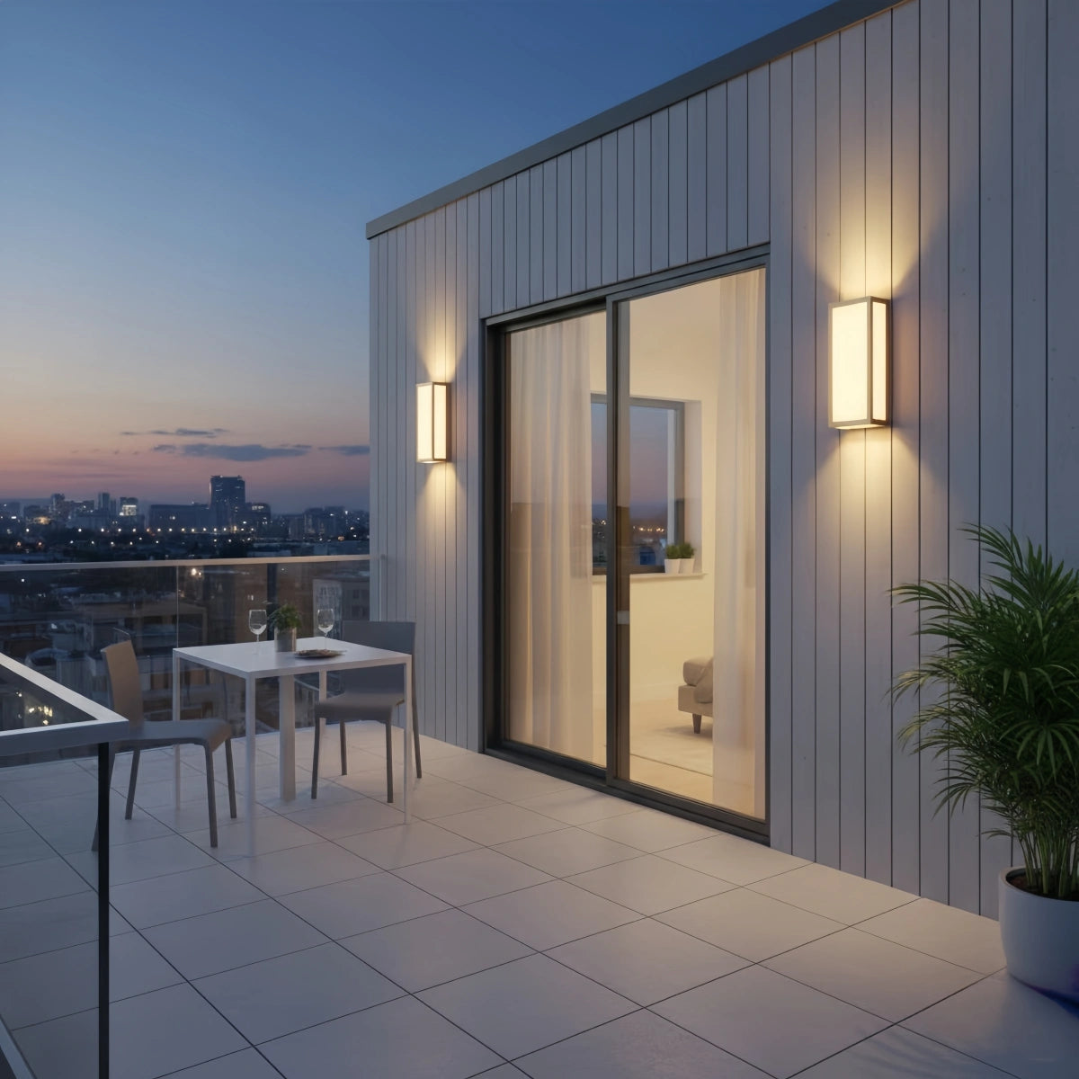 Minimalist Outdoor Wall Sconce in Black Stainless Steel with Adjustable LED Lighting