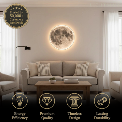 Moon Wall Night Light – Soft Warm LED Wall Lamp for Nursery & Cozy Home Lighting