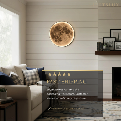 Moon Wall Night Light – Soft Warm LED Wall Lamp for Nursery & Cozy Home Lighting