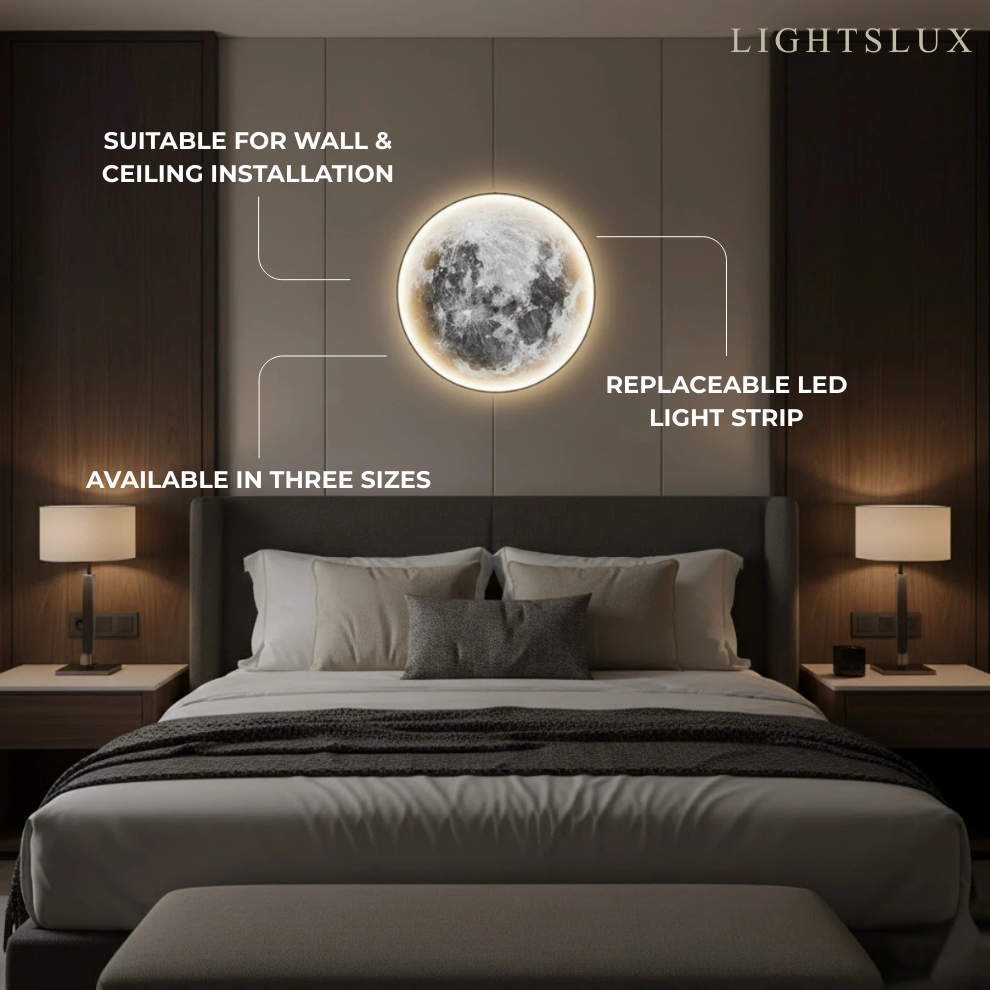 Moon Wall Night Light – Soft Warm LED Wall Lamp for Nursery & Cozy Home Lighting