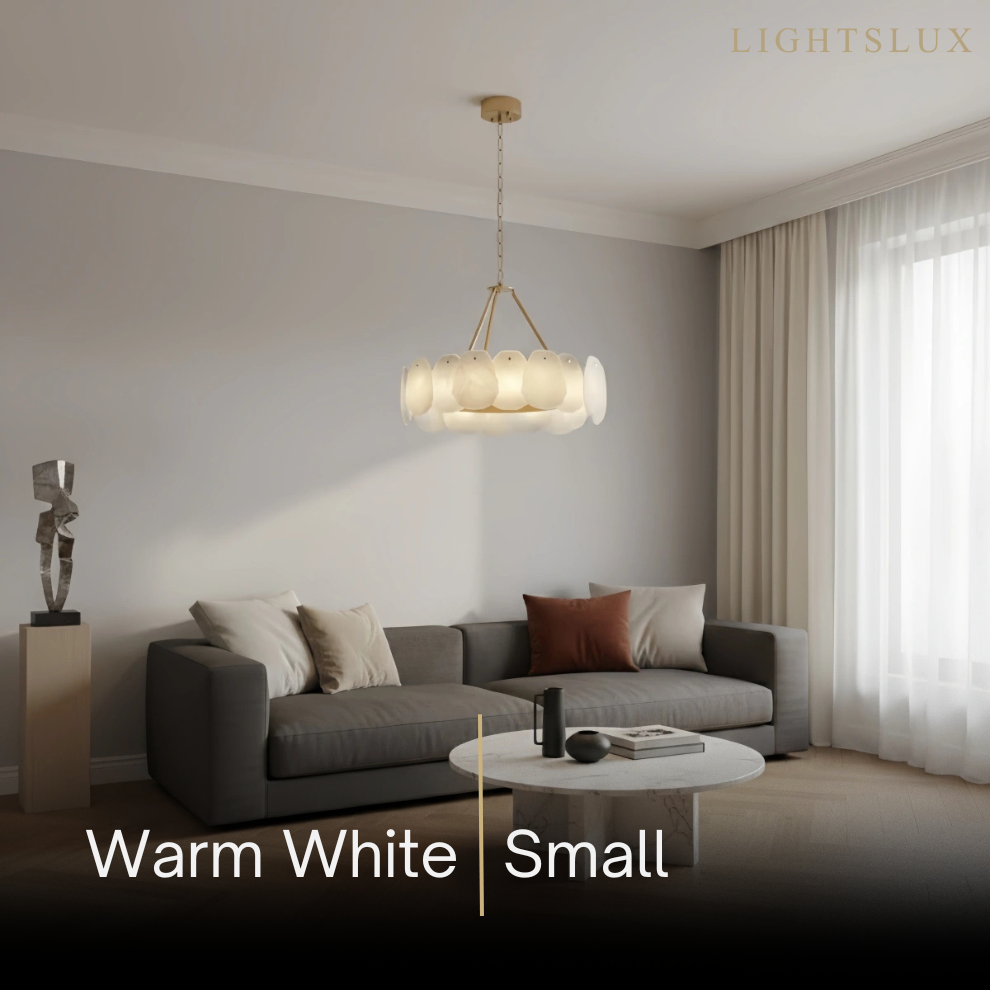 Luxury Sculptural Brushed Gold Chandelier 