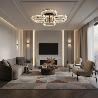 Modern Surface Mount Ceiling Light – Dimmable LED Light for Bedroom/Living Room