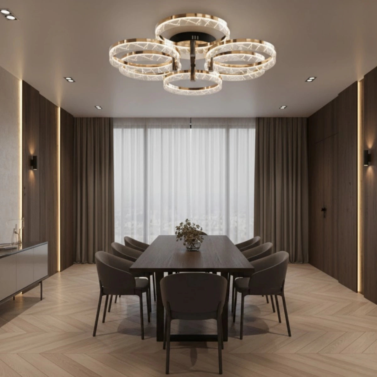 Modern Surface Mount Ceiling Light – Dimmable LED Light for Bedroom/Living Room