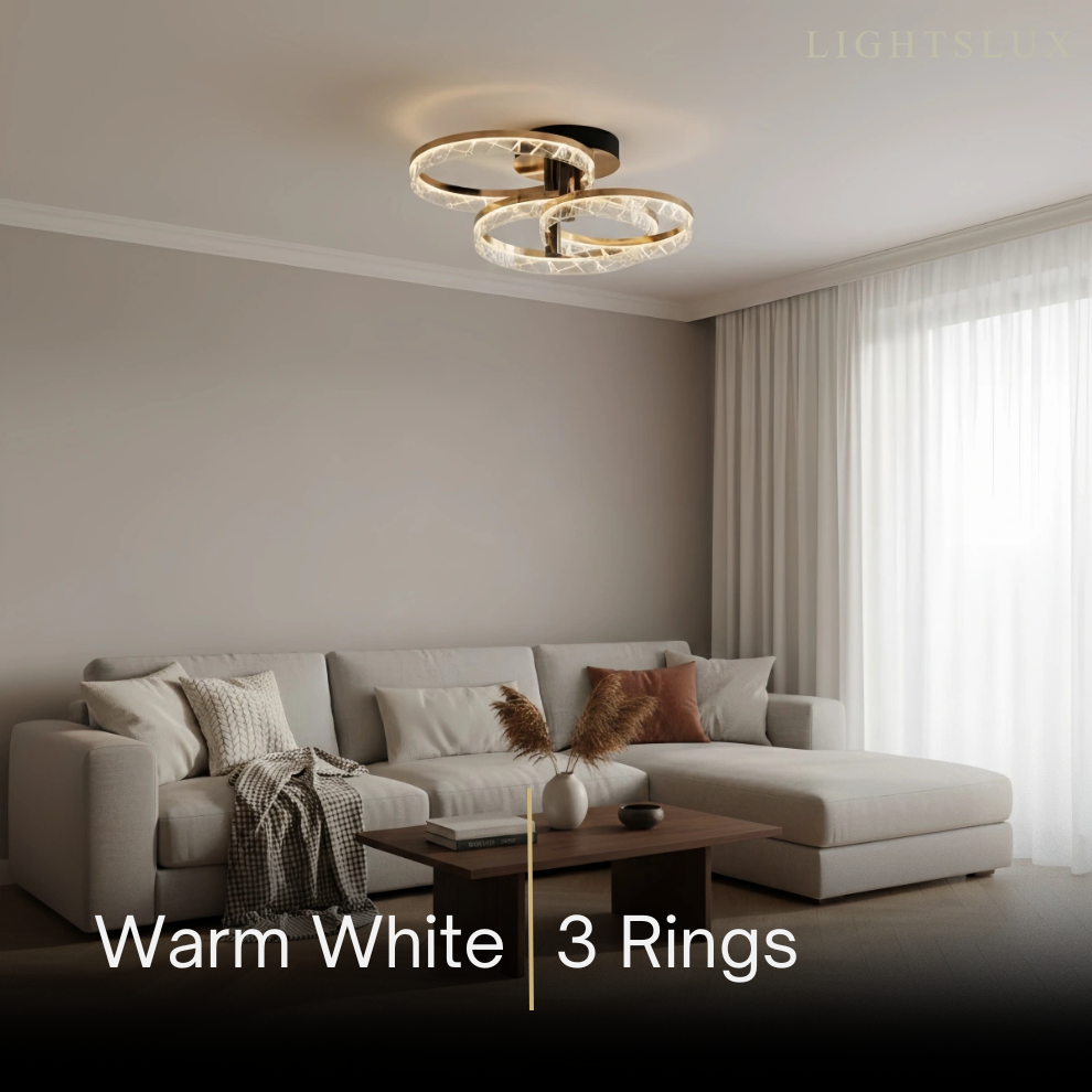 Modern Surface Mount Ceiling Light – Dimmable LED Light for Bedroom/Living Room