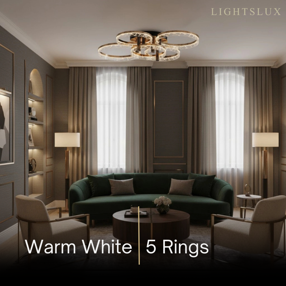 Modern Surface Mount Ceiling Light – Dimmable LED Light for Bedroom/Living Room