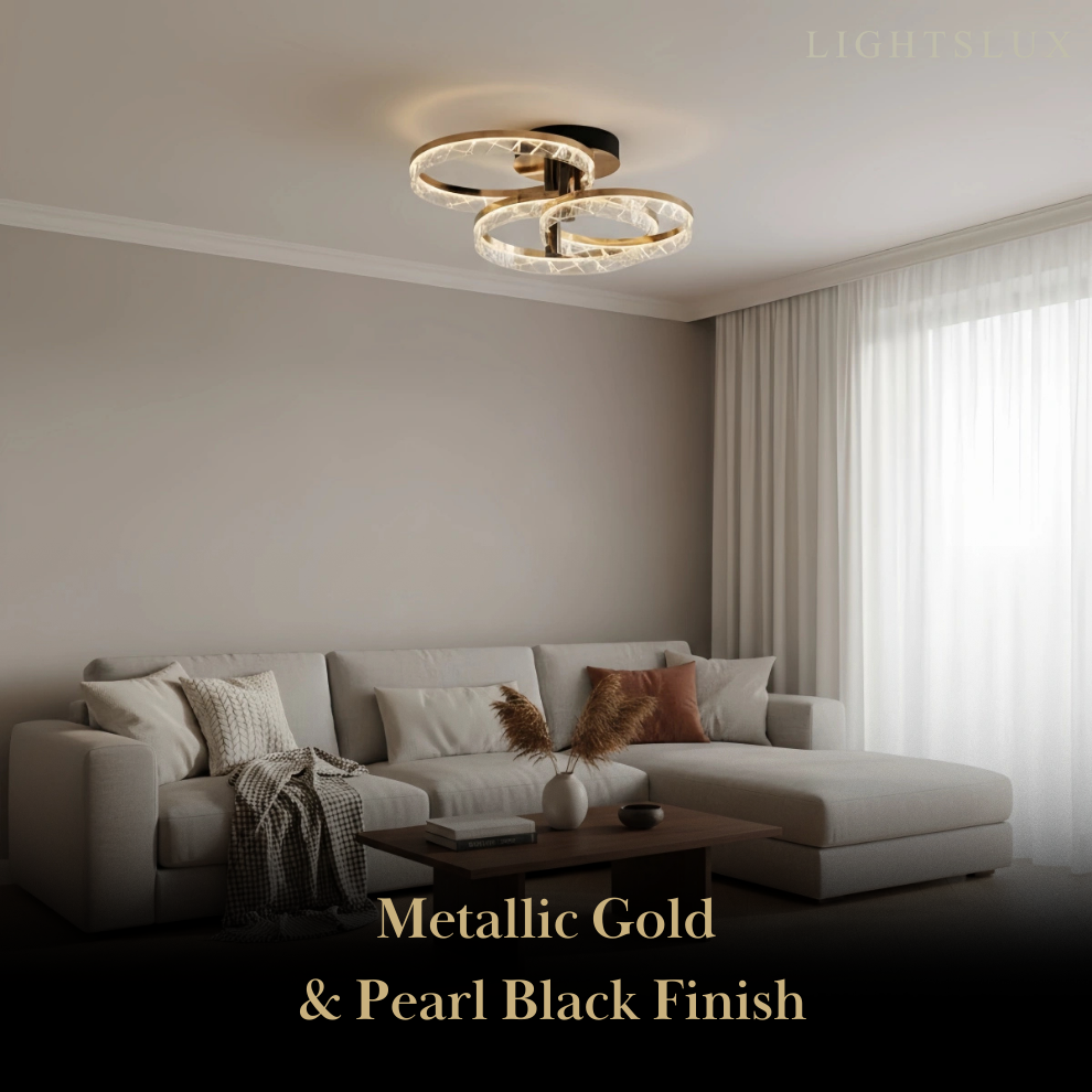 Modern Surface Mount Ceiling Light – Dimmable LED Light for Bedroom/Living Room