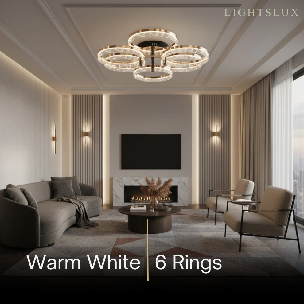 Modern Surface Mount Ceiling Light – Dimmable LED Light for Bedroom/Living Room