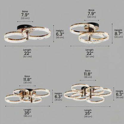 Modern Surface Mount Ceiling Light – Dimmable LED Light for Bedroom/Living Room