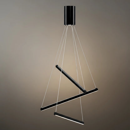 Sculptural Modern Chandelier – Aluminum & Silica Gel LED Halo Light for Living Room 