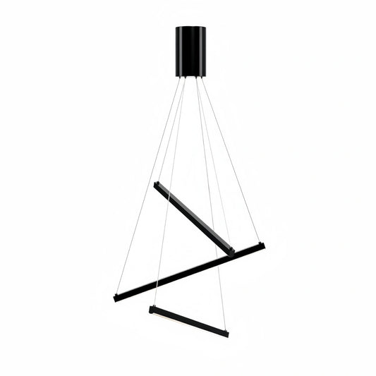 Sculptural Modern Chandelier – Aluminum & Silica Gel LED Halo Light for Living Room 