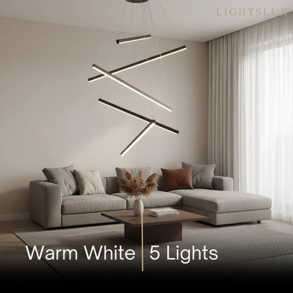 Sculptural Modern Chandelier – Aluminum & Silica Gel LED Halo Light for Living Room 