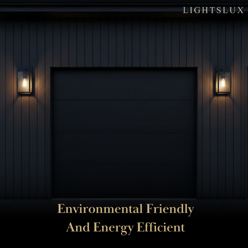 Modern Outdoor Wall Sconce – Black Stainless Steel with Clear Glass for Porch/Patio