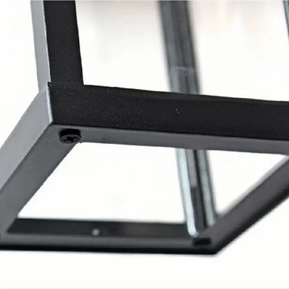Arcato Modern Outdoor Wall Sconce – Black Stainless Steel with Clear Glass for Porch/Patio
