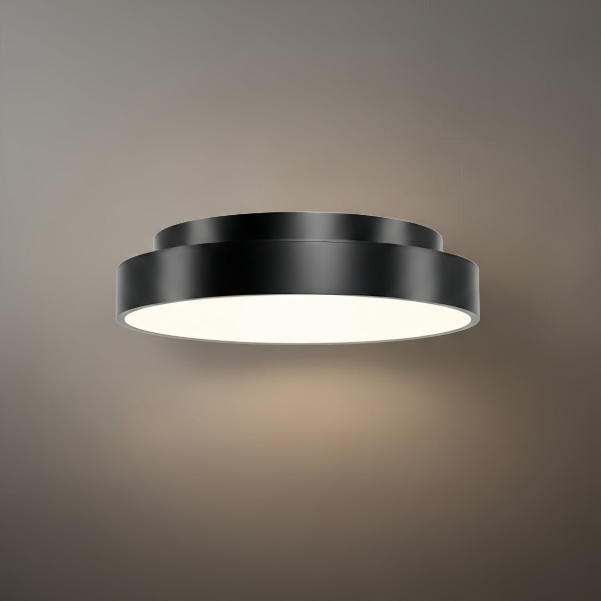 Modern Flush Mount Ceiling Light – Gold/ Black Dimmable LED for Living Room