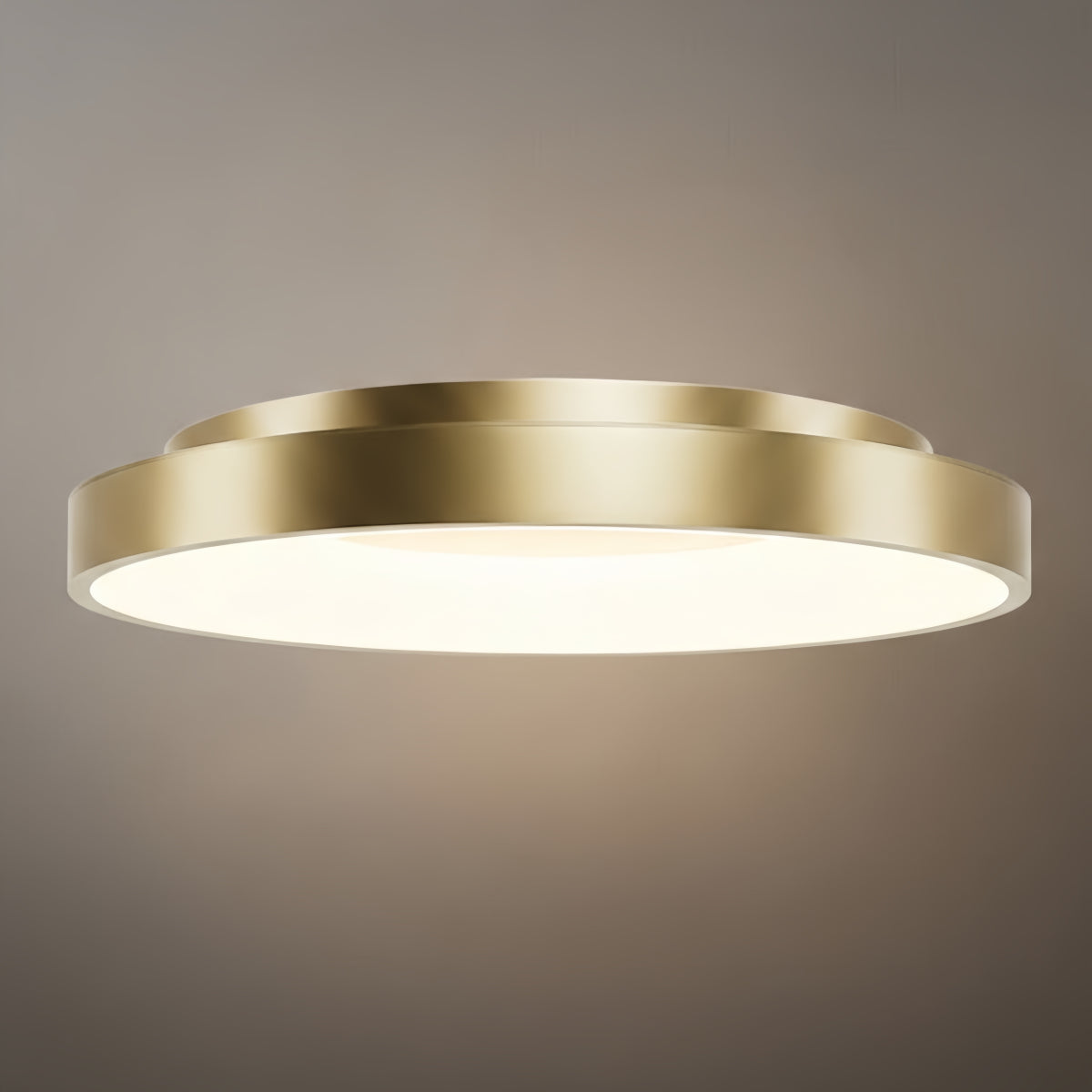 Modern Flush Mount Ceiling Light – Gold/ Black Dimmable LED for Living Room