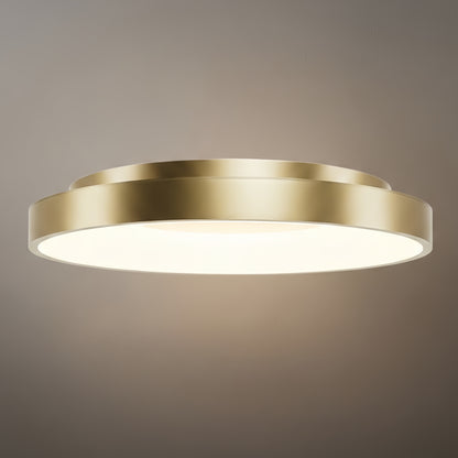 Modern Flush Mount Ceiling Light – Gold/ Black Dimmable LED for Living Room