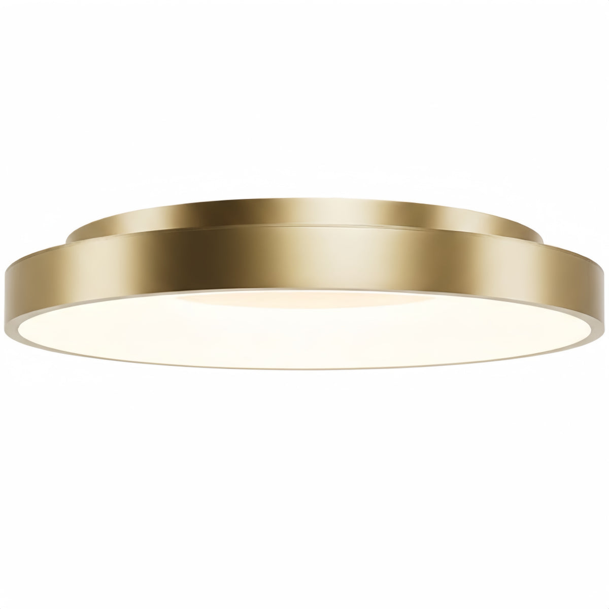 Modern Flush Mount Ceiling Light – Gold/ Black Dimmable LED for Living Room