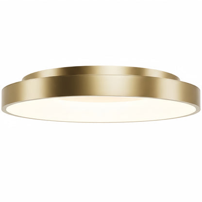 Modern Flush Mount Ceiling Light – Gold/ Black Dimmable LED for Living Room