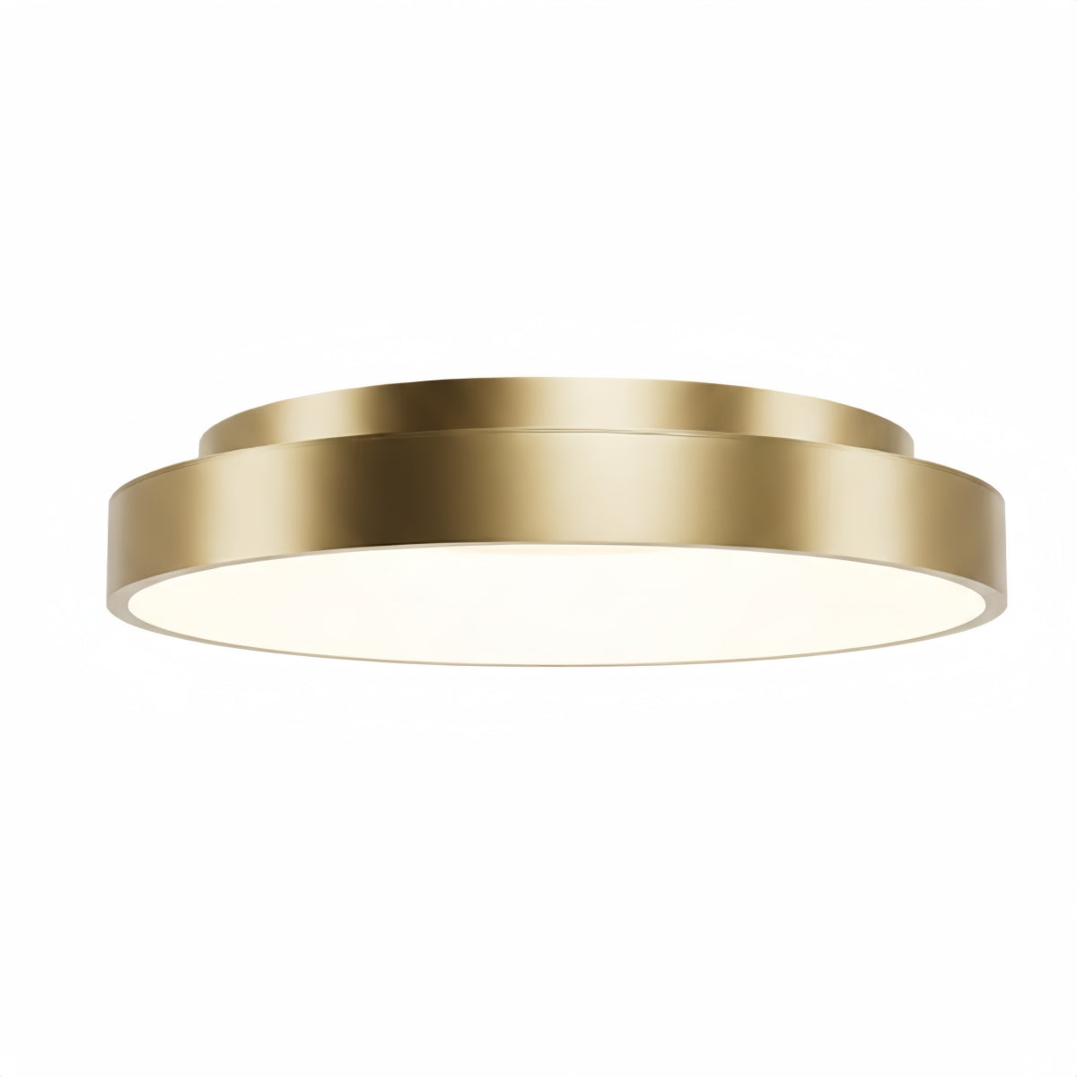 Modern Flush Mount Ceiling Light – Gold/ Black Dimmable LED for Living Room
