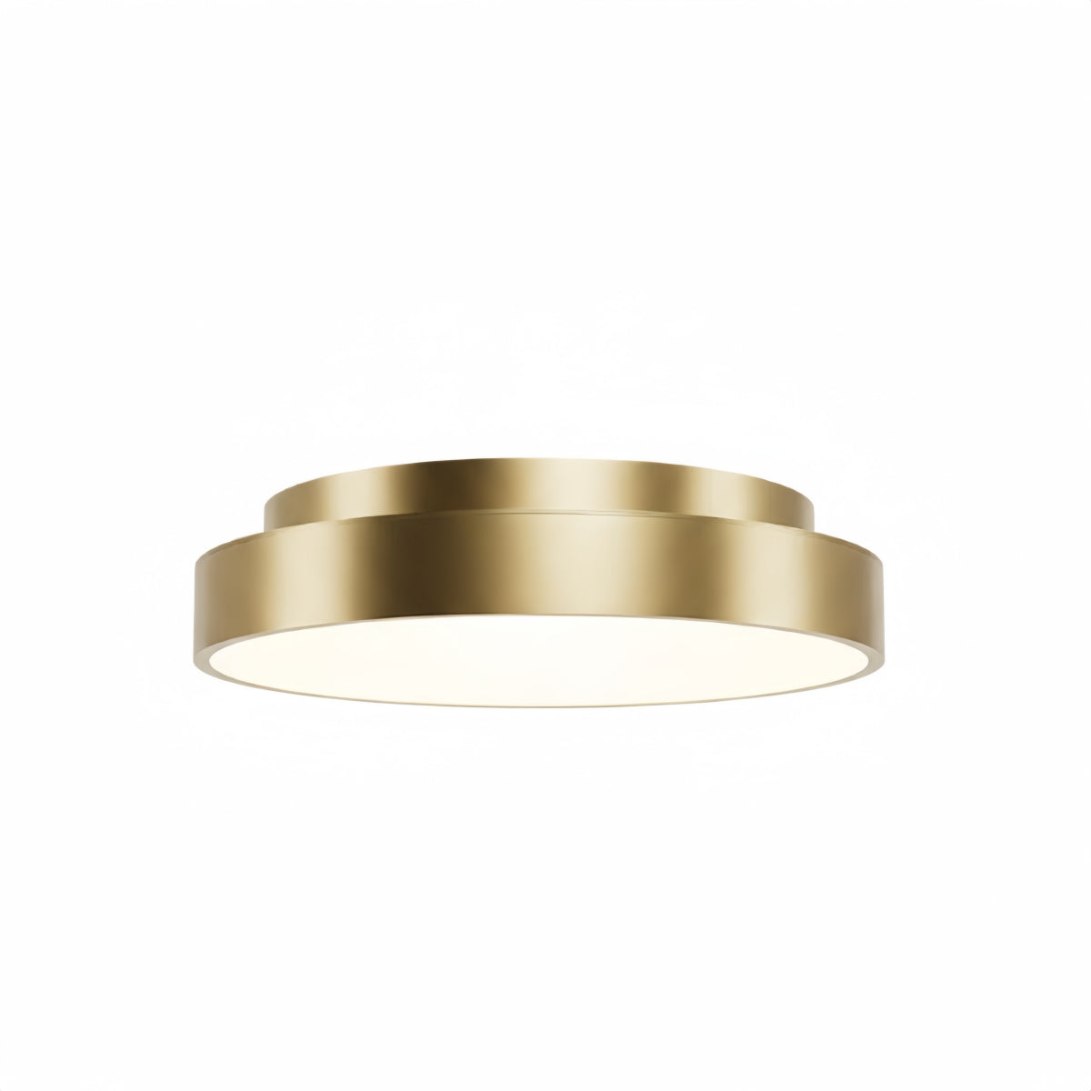 Modern Flush Mount Ceiling Light – Gold/ Black Dimmable LED for Living Room