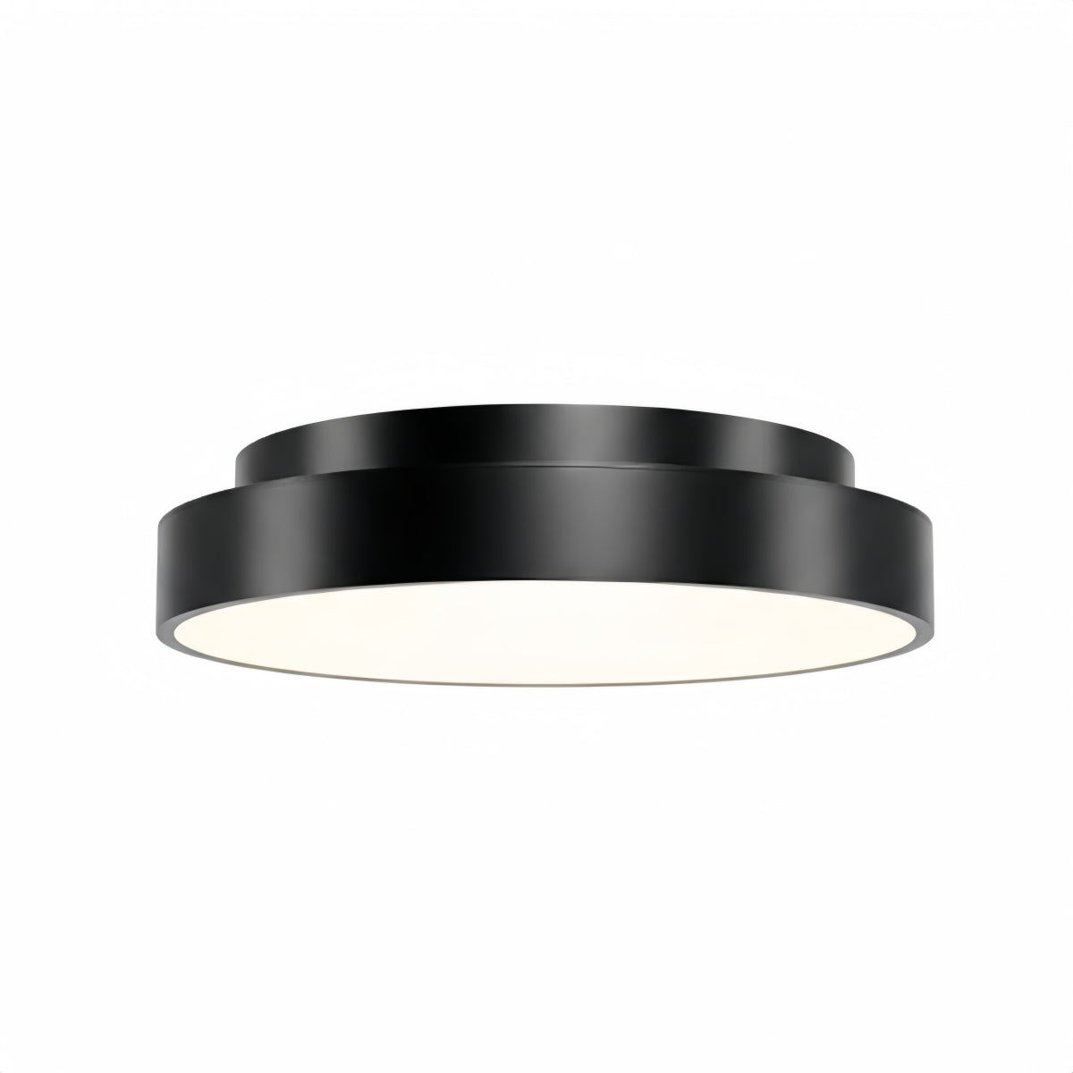 Arcato Modern Flush Mount Ceiling Light – Gold/ Black Dimmable LED for Living Room