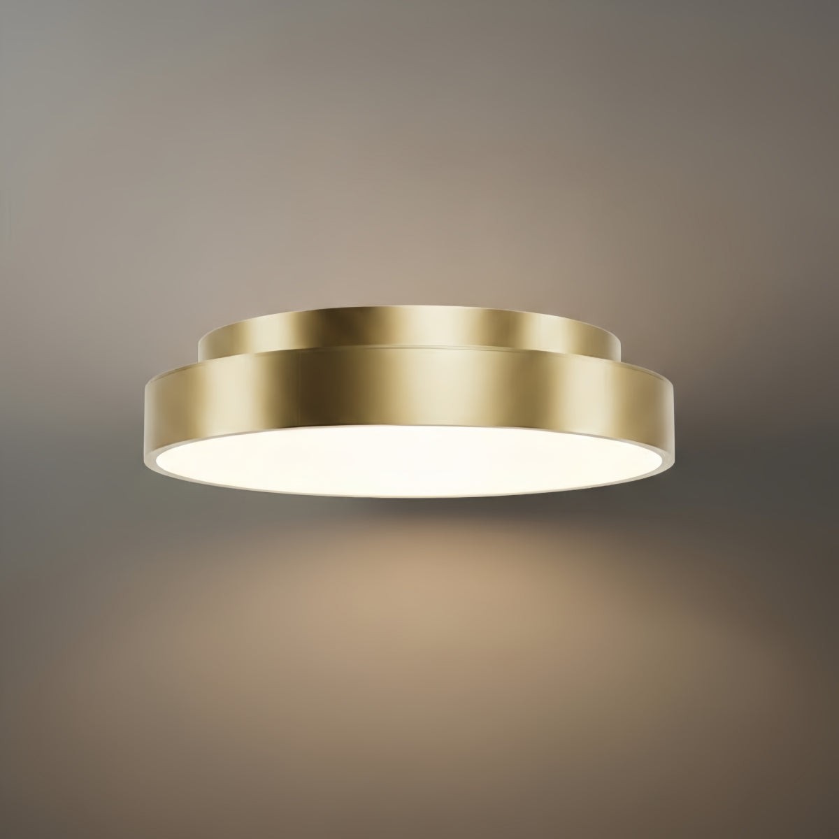 Modern Flush Mount Ceiling Light – Gold/ Black Dimmable LED for Living Room